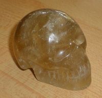 Citrin Kristallschädel aus Brasilien ca. 225 g