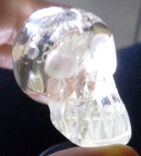 Citrin Kristallschädel klar 45 g klein