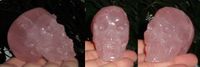 Rosenquarz Kristallschädel 130 g energetisiert