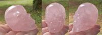 Rosenquarz Kristallschädel aktiviert 190 g