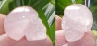 Rosenquarz Kristallschädel energetisiert 11 g Mini