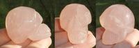 Rosenquarz Kristallschädel energetisiert 47 g, klein
