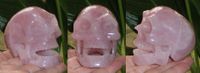 Singender Rosenquarz Kristallschädel aktiviert 300 g