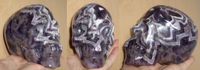 Chevron Leoparden Amethyst Kristallschädel