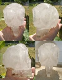 Bergkristall Kristallschädel energetisiert 800 g