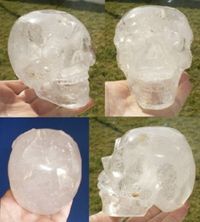 Bergkristall Kristallschädel energetisiert 825 g