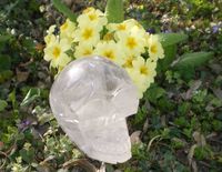Bergkristall Kristallschädel ca. 1,48 kg mit Regenbögen