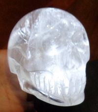Kristallschädel Bergkristall 820 g, Brasilien