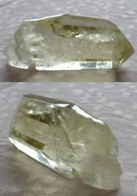 lemurischer Citrin Kristallschädel mit Spitze klar 200 g