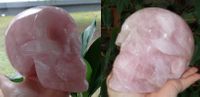 Rosenquarz Kristallschädel Brasilien, 2,6 kg