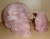 Rosenquarz Kristallschädel Einhorn Brasilien 2,6 kg