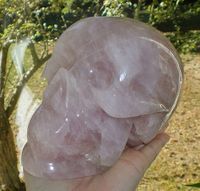 Rosenquarz Kristallschädel aktiviert energetisiert, 2,6 kg