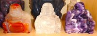 Karneol Bergkristall Amethyst Buddha Figur Edelstein